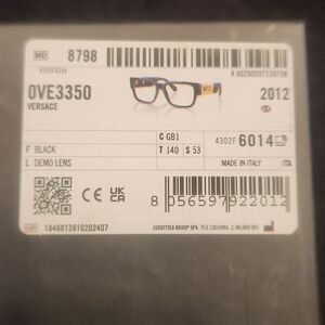 Versace Black Eyeglasses